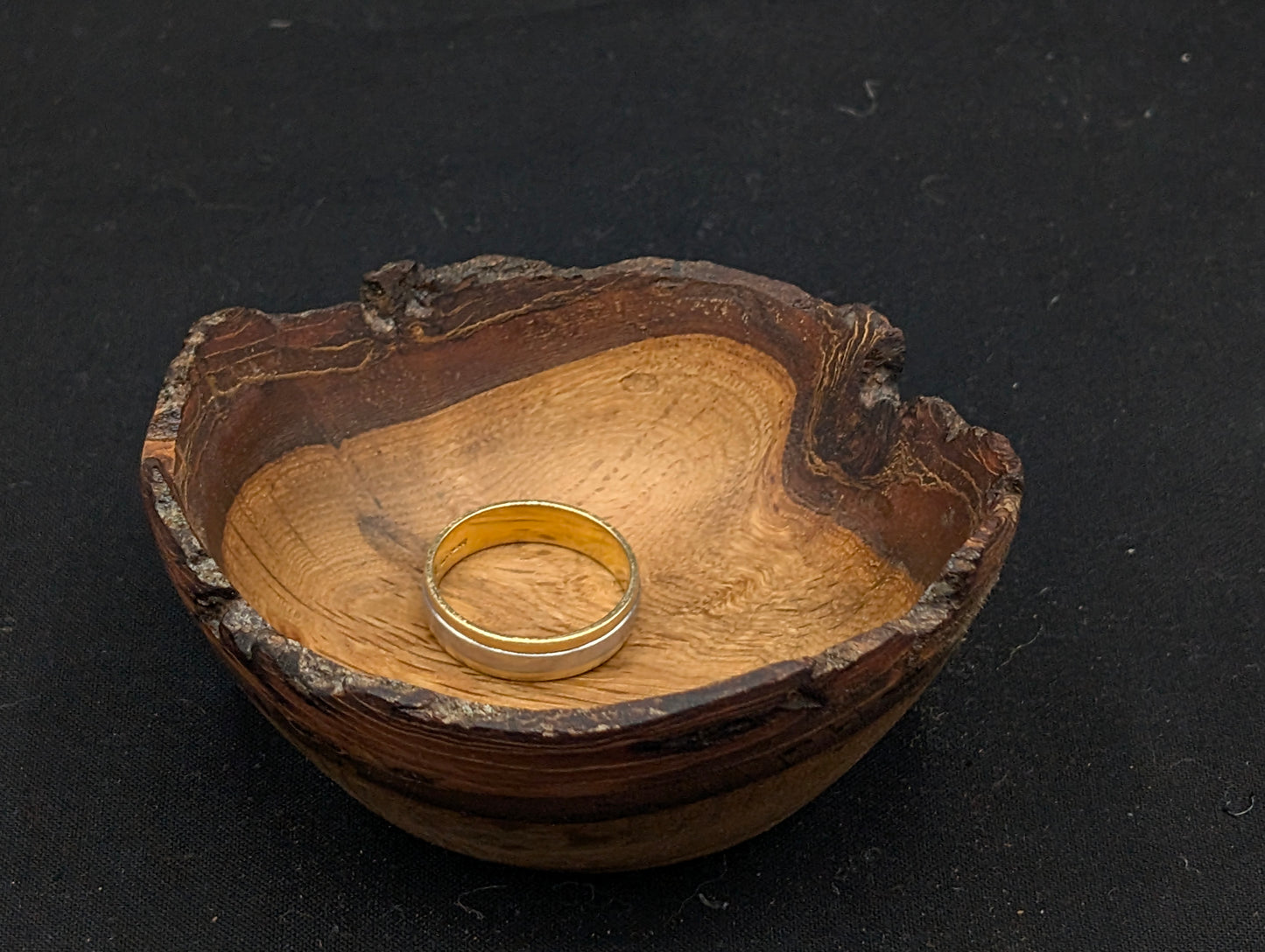 Natural Edge Oak Ring Bowl