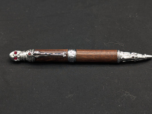Skull Pen in Mahogany
